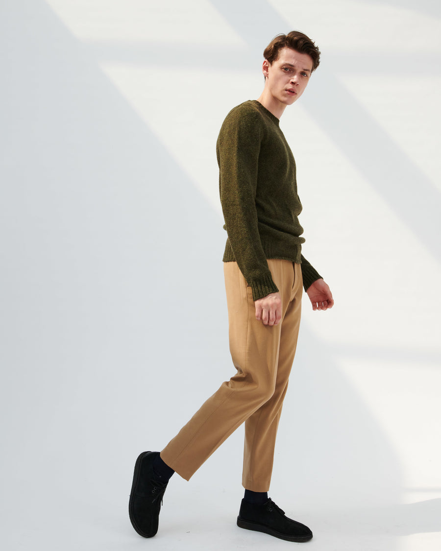 Scaglione ROUND NECK SEAMLESS SOFTWOOL ARMY Shopping online