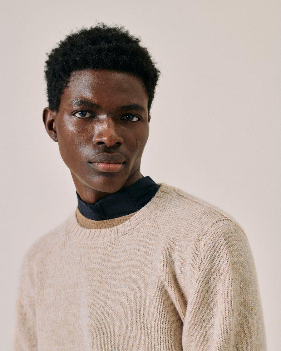 Scaglione ROUND NECK SEAMLESS SOFTWOOL DUNE Nuovo