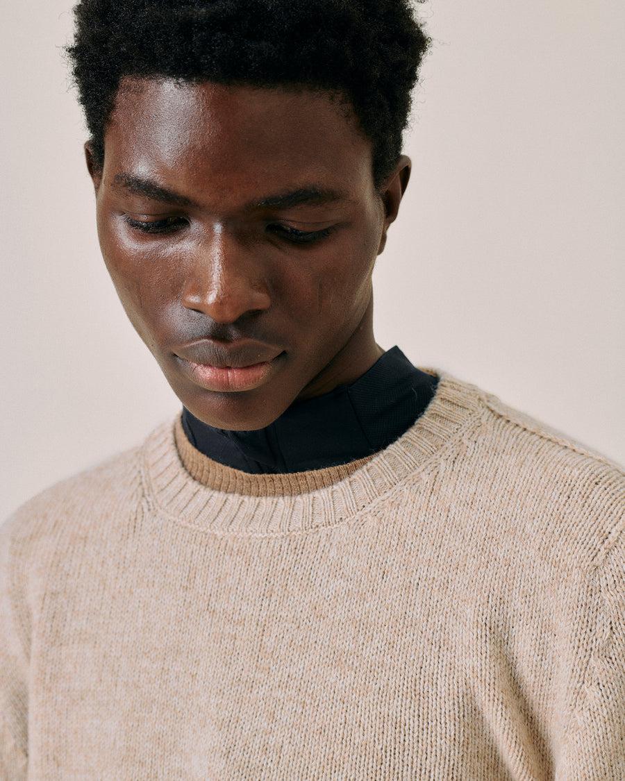 Scaglione ROUND NECK SEAMLESS SOFTWOOL DUNE Nuovo
