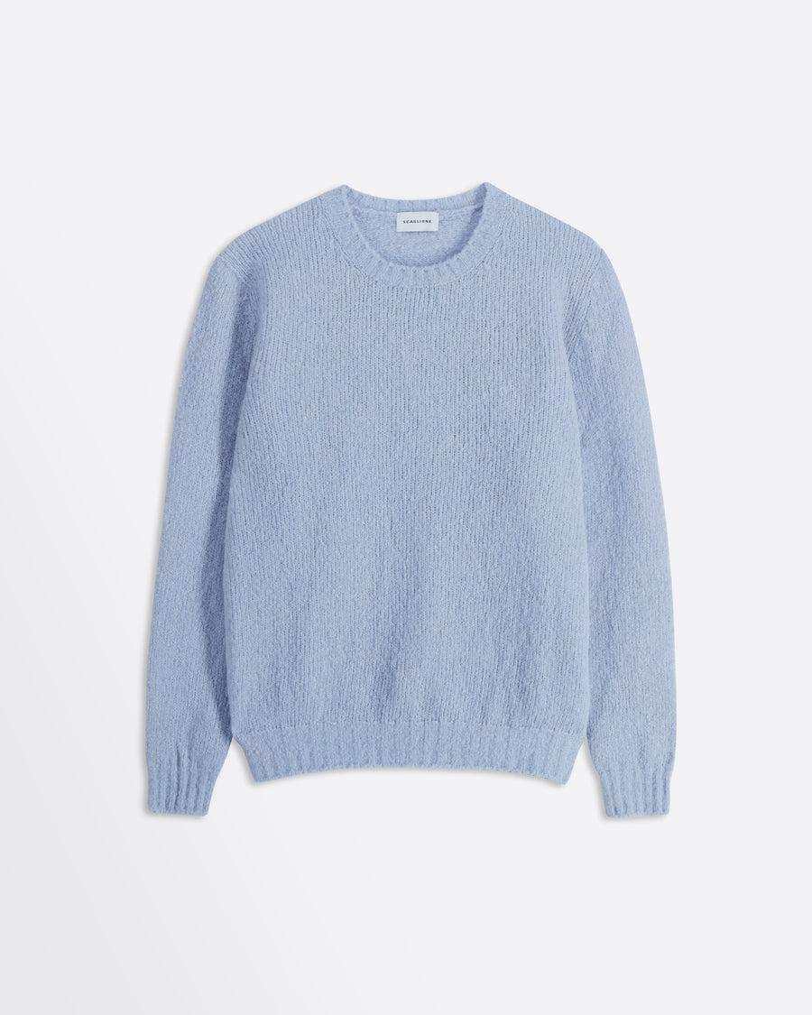 Scaglione ROUND NECK SEAMLESS PUFFED CASHMERE CELESTE Promozione