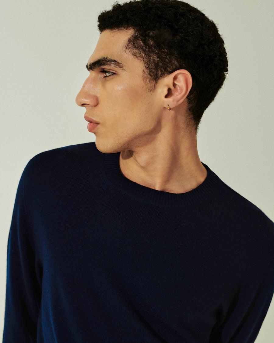 Scaglione GIROCOLLO SENZA CUCITURE MERINO NAVY Offerta per la Festa della Mamma