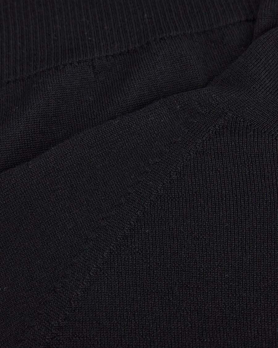 Scaglione MOCK N.RAGLAN SEAMLESS MERINO BLACK Vendite Flash