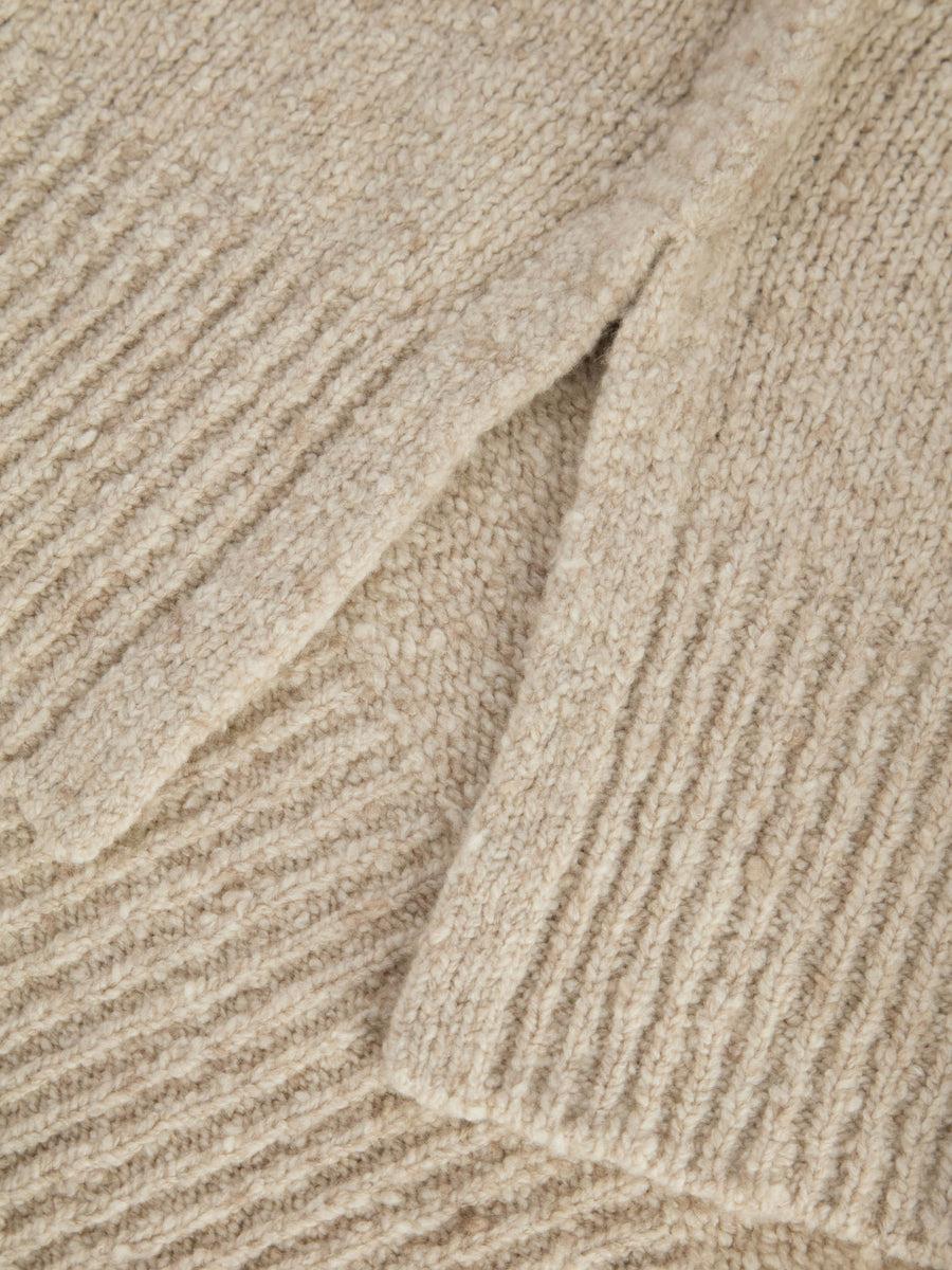 Scaglione PONCHO MAXI CASHMERE MULINE' SAND In Linea