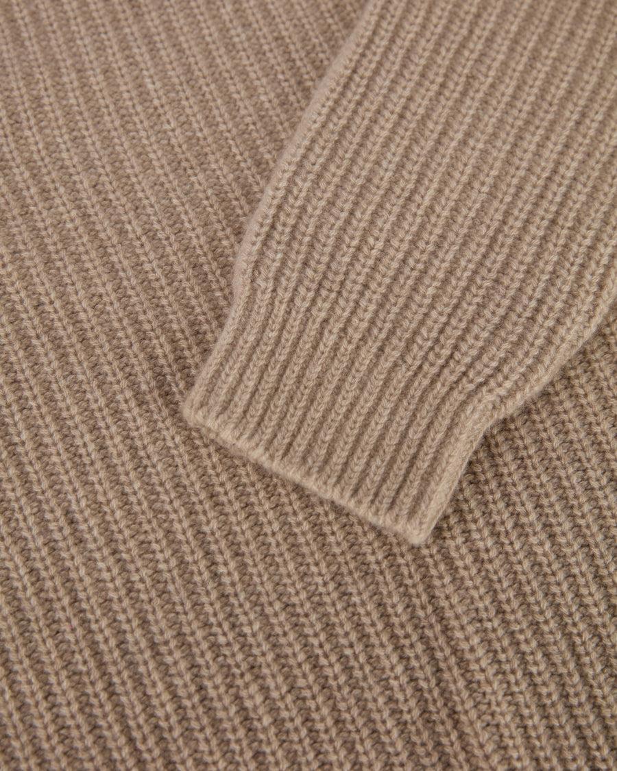 Scaglione ROUND NECK PANNOCCHIA RAGLAN HYBRD CASHMERE SAND Acquista Ora