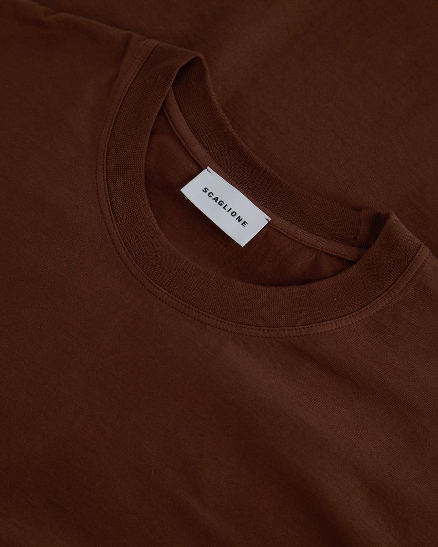 Scaglione T-SHIRT OVER J.COT CHOCO In Vendita