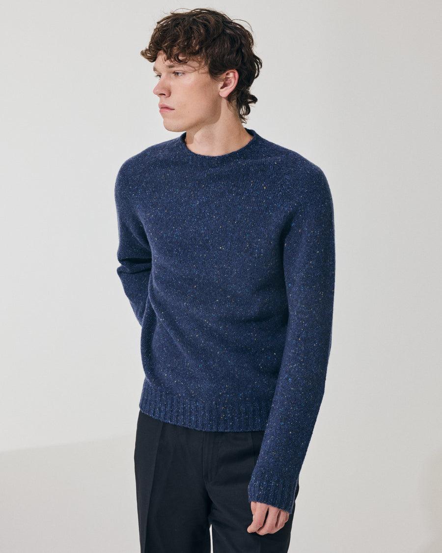 Scaglione ROUND NECK RAGLAN TWEEDMOULINE' ROYAL Vendita Calda