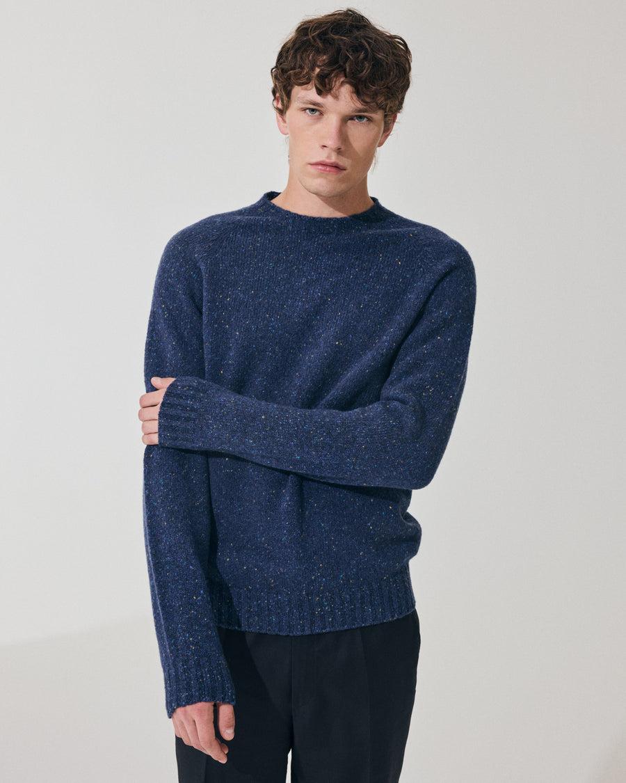 Scaglione ROUND NECK RAGLAN TWEEDMOULINE' ROYAL Vendita Calda