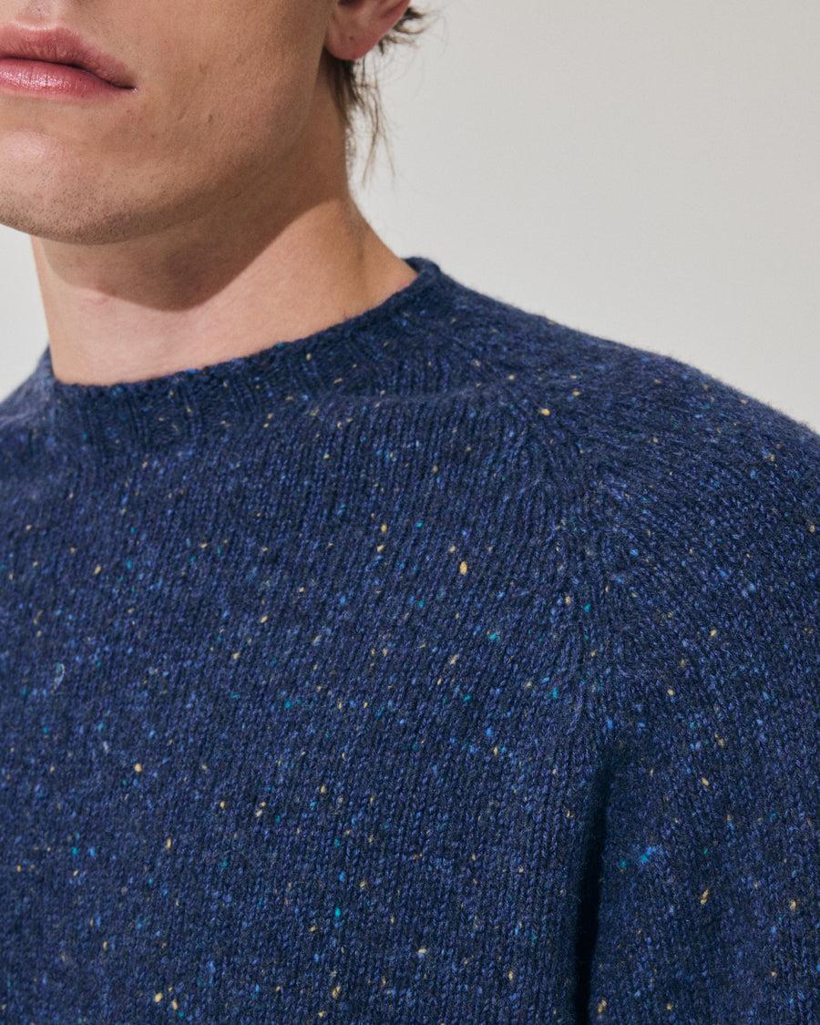 Scaglione ROUND NECK RAGLAN TWEEDMOULINE' ROYAL Vendita Calda