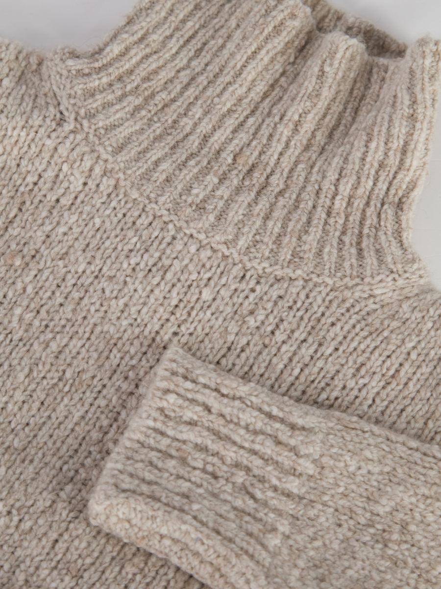 Scaglione MAXI PULL CASHMERE MULINE' SAND In Saldo