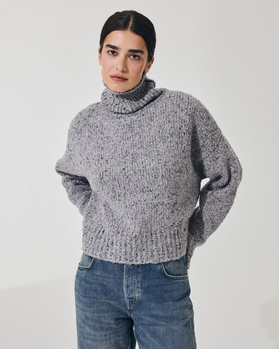 Scaglione MAXI PULL CASHMERE MULINE' GREY Nuova