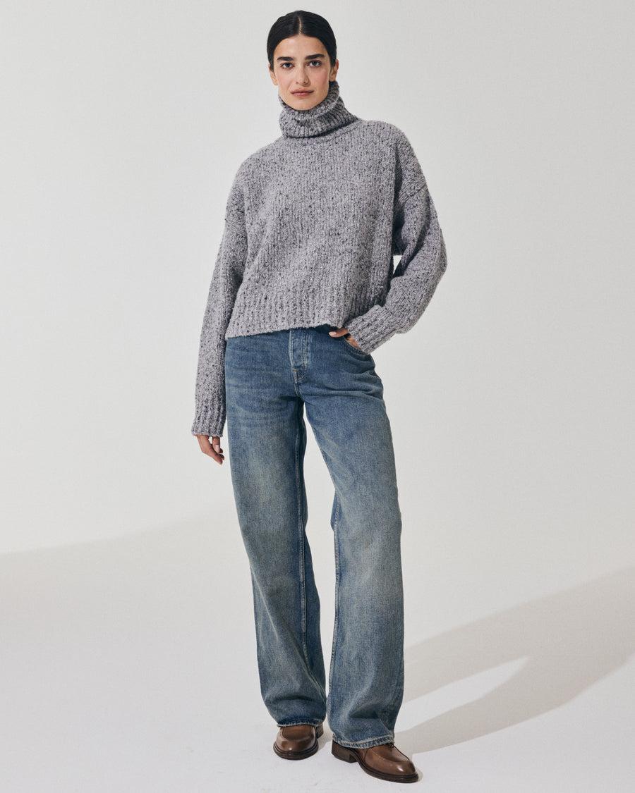 Scaglione MAXI PULL CASHMERE MULINE' GREY Nuova