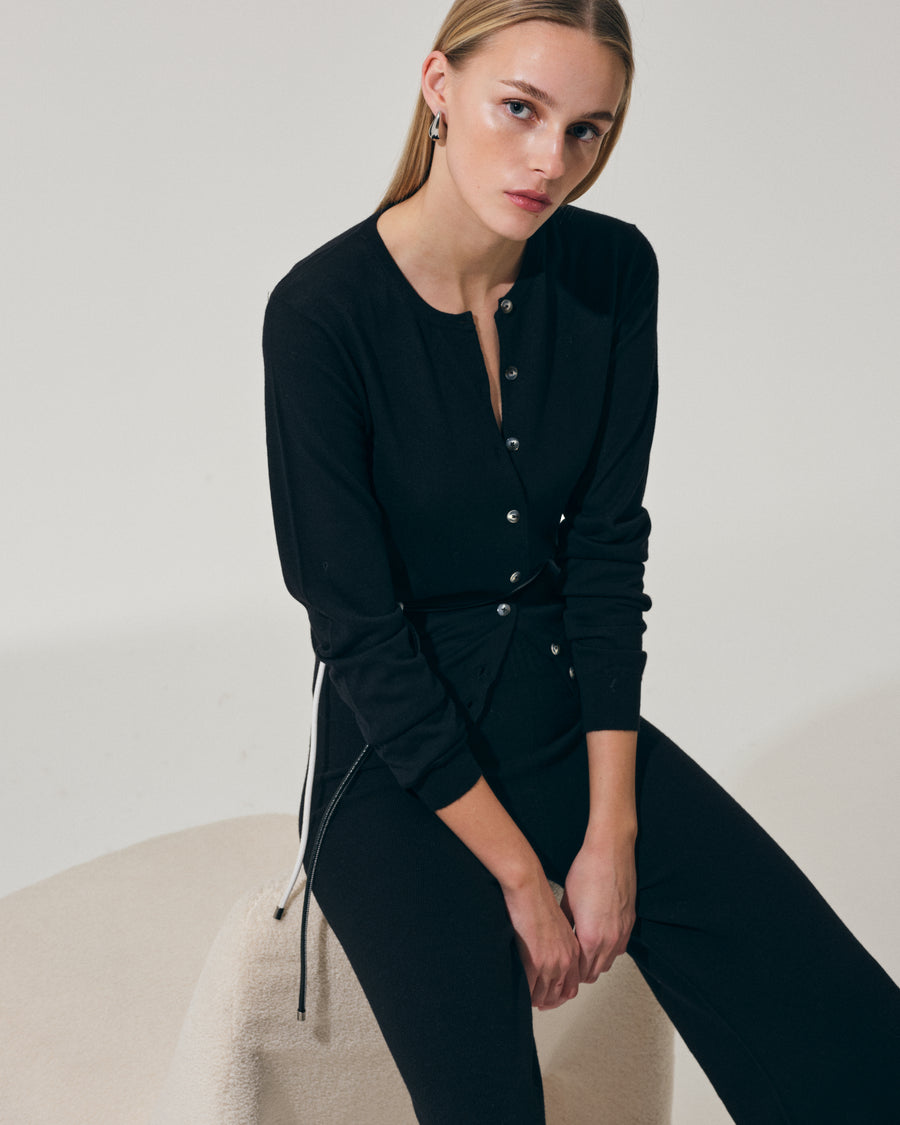 Scaglione REBECCA SLIM KASHSILK BLACK Convenienza