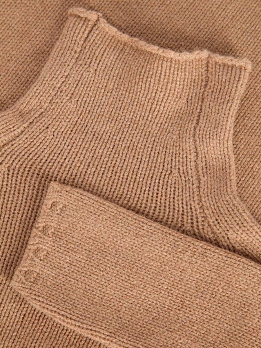 Scaglione MOCK NECK RAGLAN SUPERSOFT CARAMEL Vendita