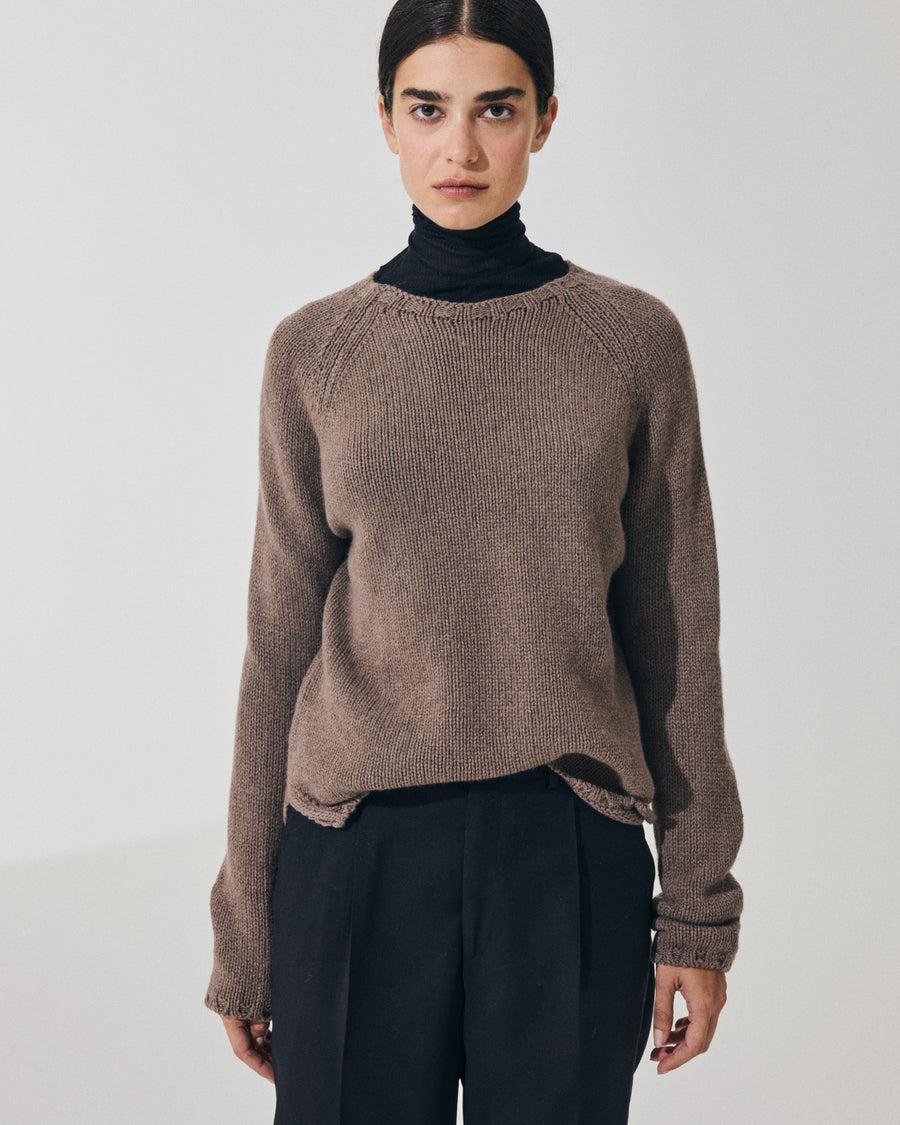 Scaglione BOAT NECK SUPER SOFT TAUPE Negozi Online