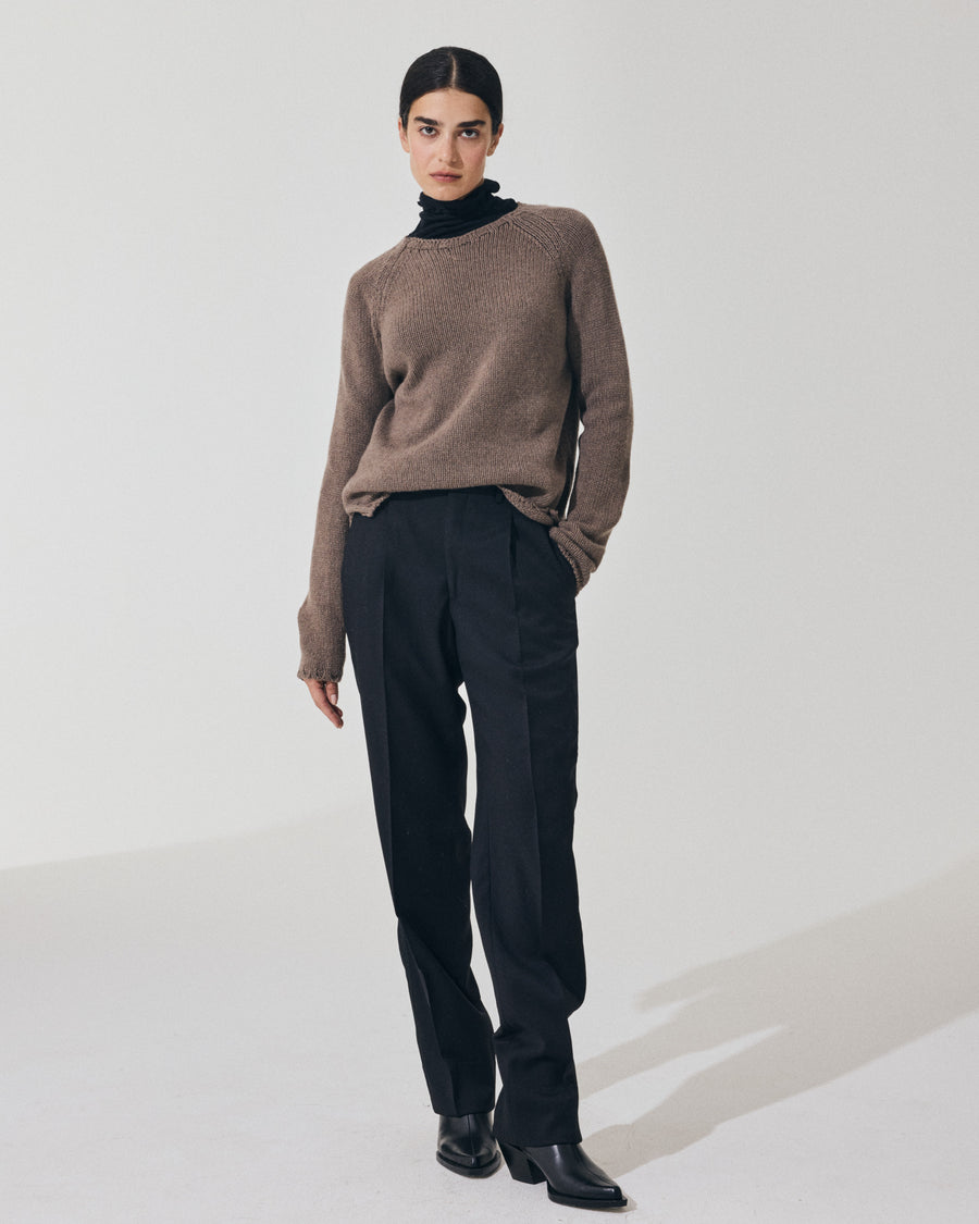 Scaglione BOAT NECK SUPER SOFT TAUPE Negozi Online