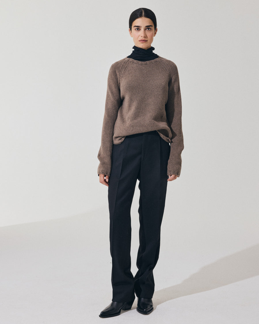 Scaglione BOAT NECK SUPER SOFT TAUPE Negozi Online