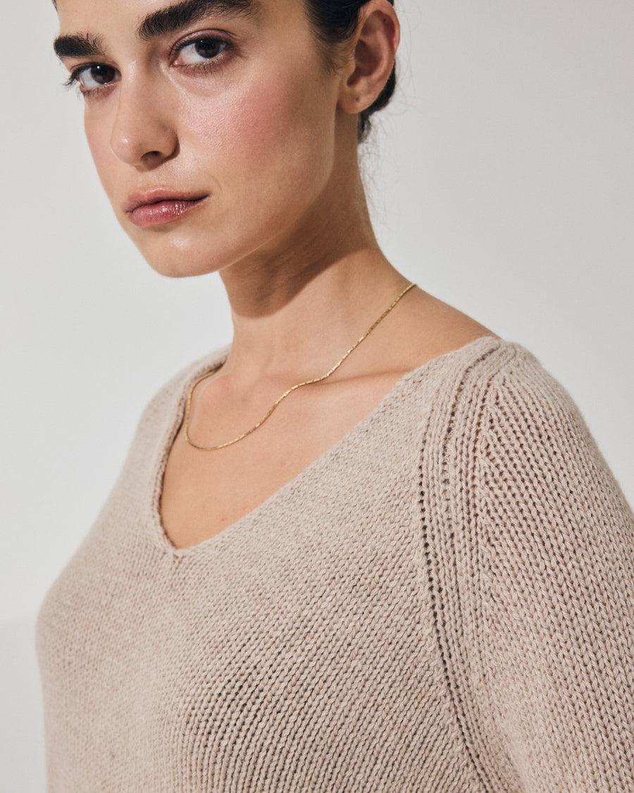 Scaglione V NECK SUPER SOFT SAND Prezzo Ridotto