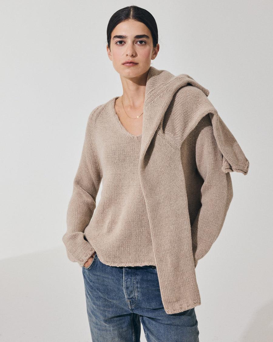 Scaglione V NECK SUPER SOFT SAND Prezzo Ridotto