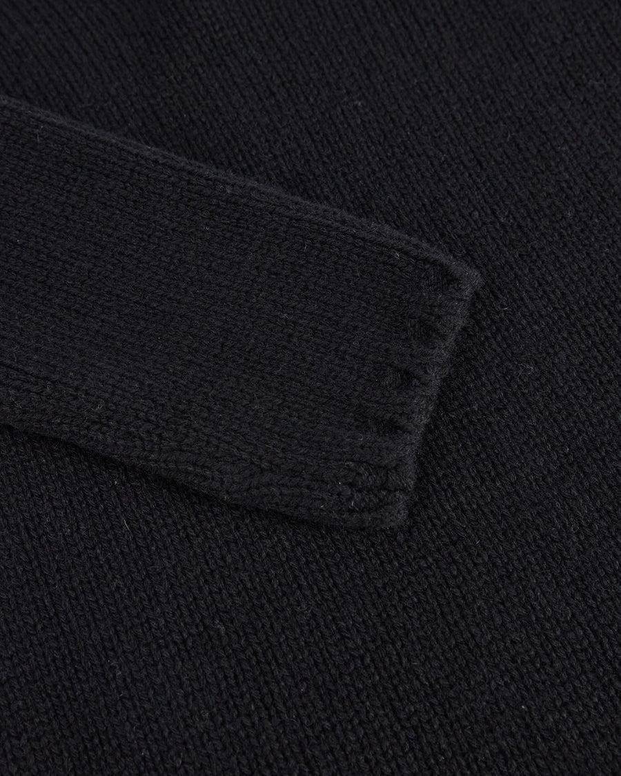Scaglione V NECK SOFT HYBRID CASHMERE BLACK Sottocosto