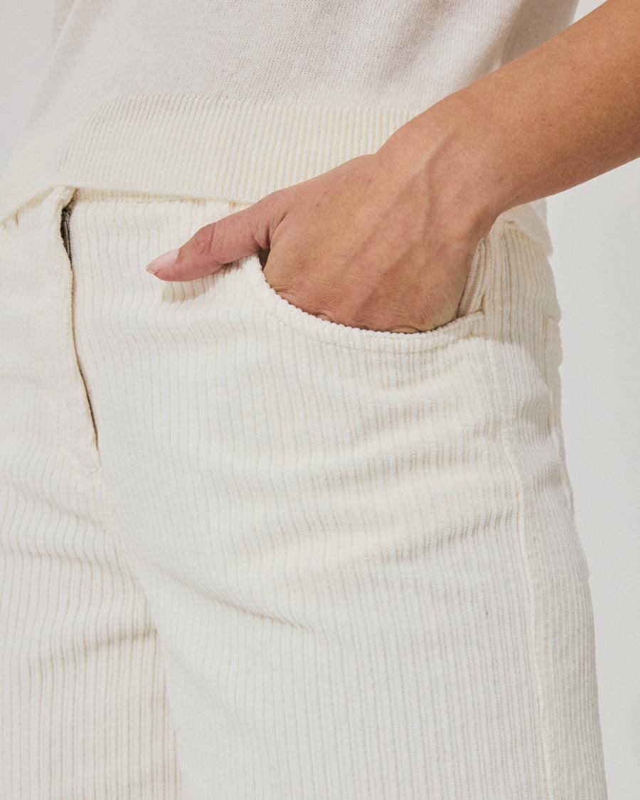 Scaglione PANT 5 TASCHE FLARE VELVET LATTE Online
