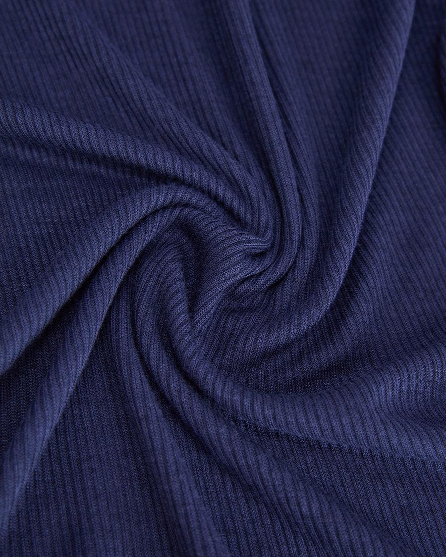 Scaglione TURTLENECK RIBBED MICROMODAL BLUE Italia