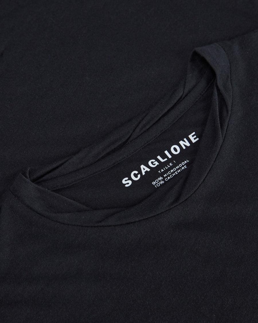 Scaglione ROUNDNECK ULTRALIGHT MICROMODAL NERO In Linea