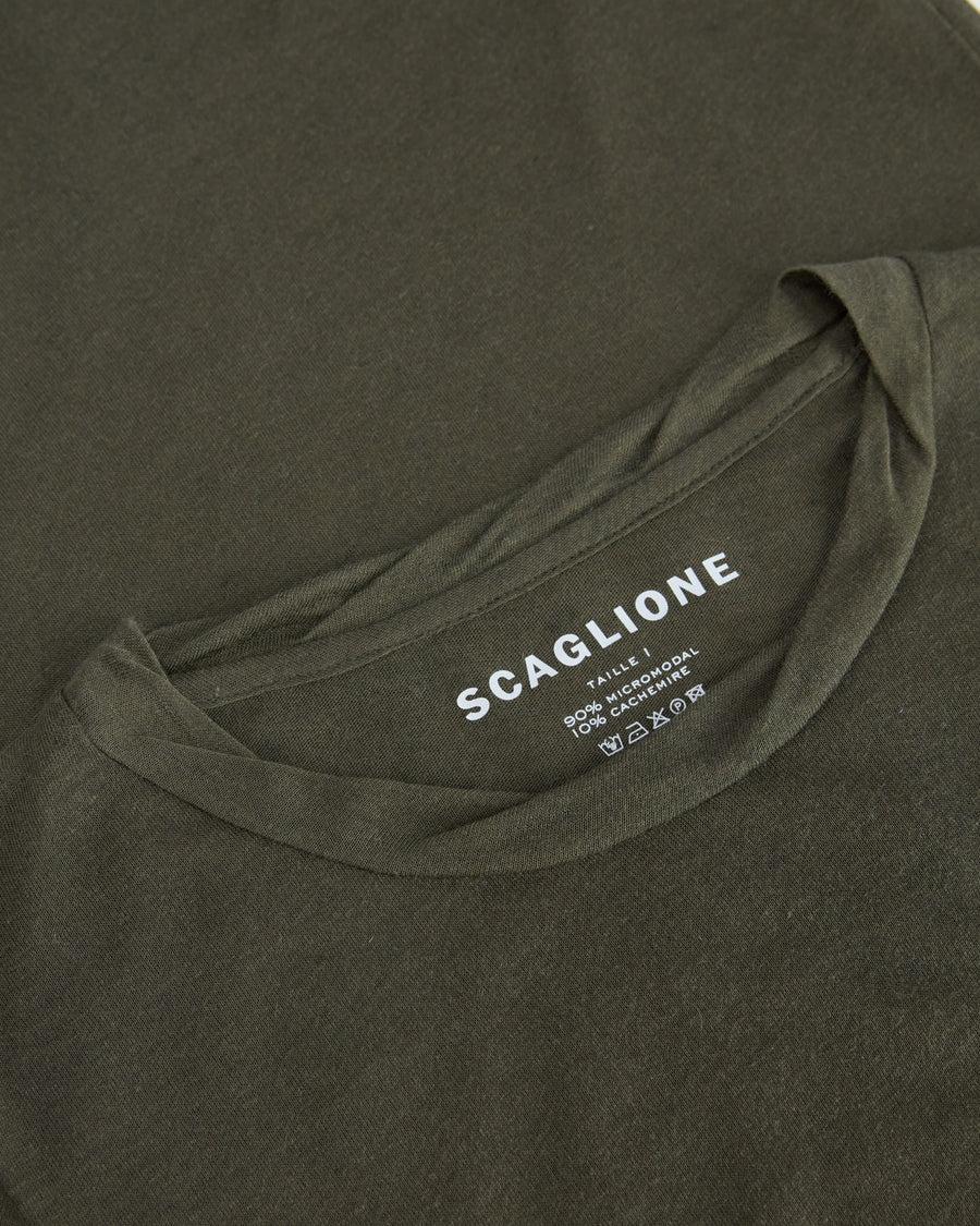 Scaglione ROUNDNECK ULTRALIGHT MICROMODAL KAKI Qualità