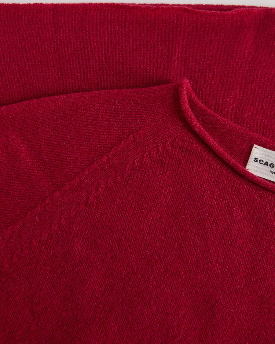 Scaglione ROUND NECK RAGLAN SEAMLESS HYBRID CASHMERE MAGENTA Negozi Online