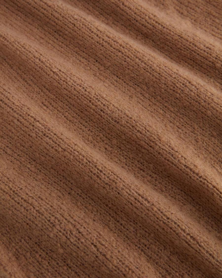 Scaglione ROUND NECK SLIM PUFFED CASHMERE SEAMLESS CAMEL Promozione Limitata