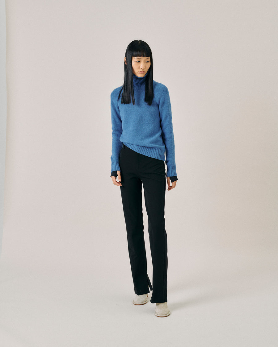 Scaglione TURTLE NECK SOFT HYBRID CASHMERE CORNFLOWER Affare Del Giorno