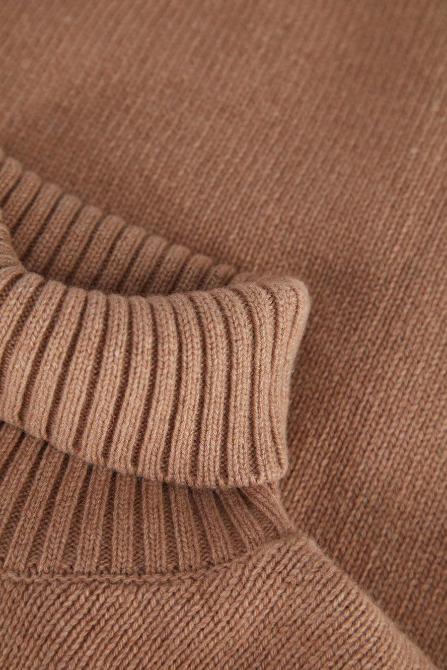 Scaglione TURTLE NECK SOFT HYBRID CASHMERE CARAMEL Prezzo Ridotto