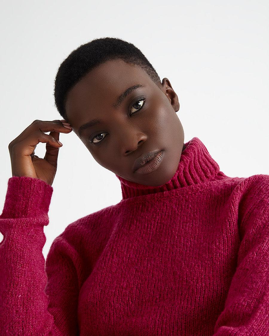 Scaglione TURTLE NECK SEAMLESS PUFFED DAHLIA Presa