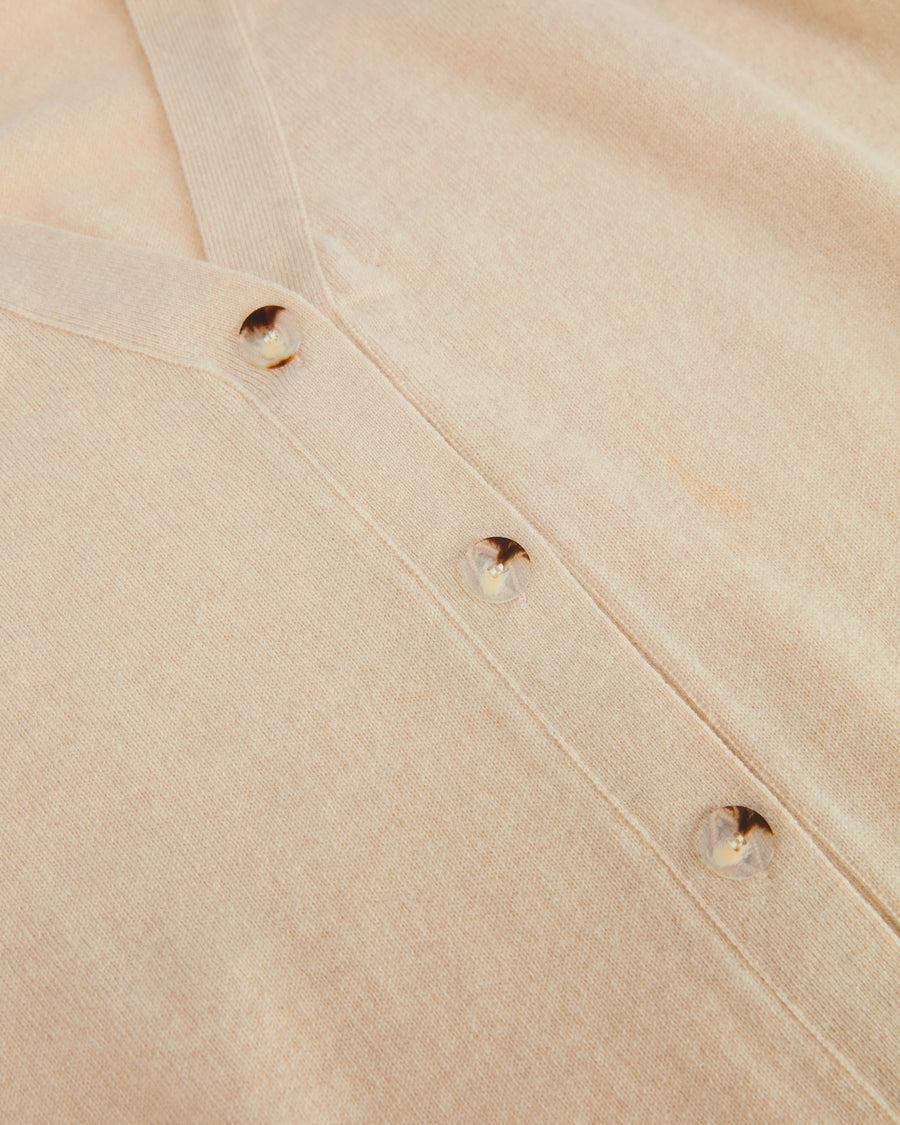 Scaglione CARDIGAN RAGLAN RIBBED SIDES BEIGE Hotsell