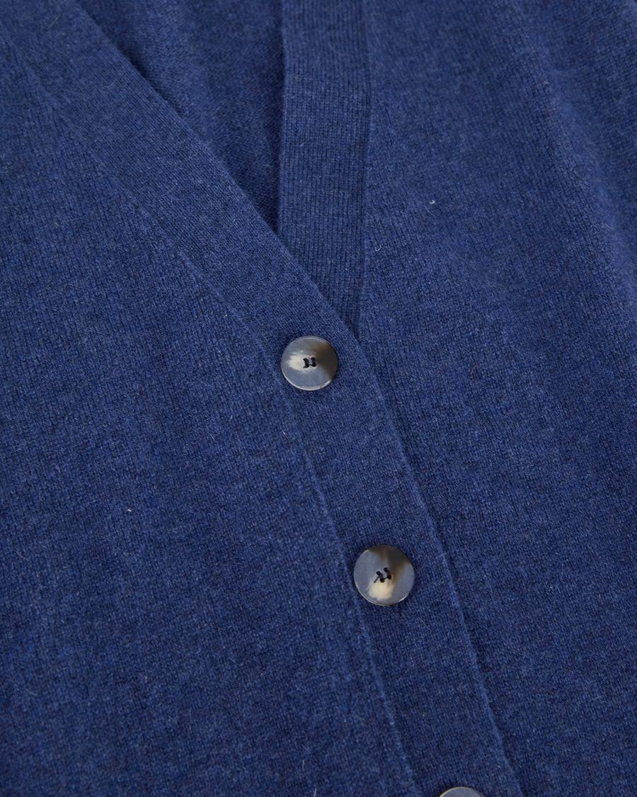 Scaglione CARDIGAN RAGLAN RIBBED SIDES DENIM I Più Venduti
