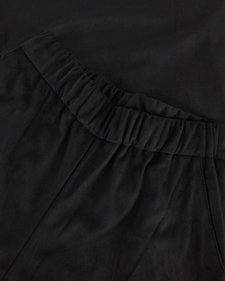 Scaglione PANT LARGO ECOSUEDE BLACK Nuovo