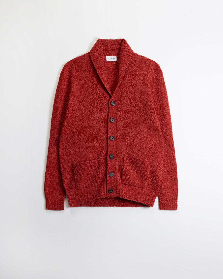 Scaglione CARDIGAN SCIALLE PUFFED CASHMERE CASHMERE RUST Soddisfazione Garantita