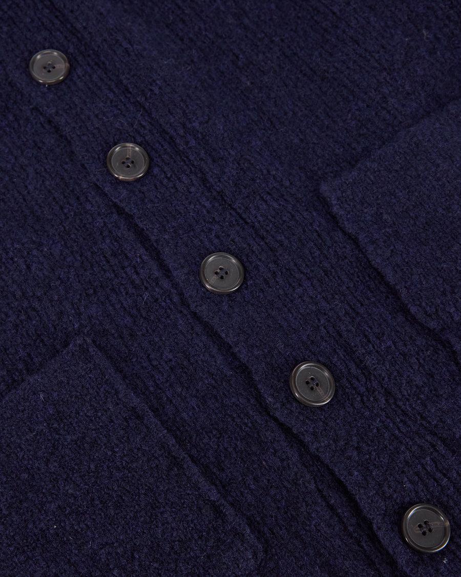 Scaglione CARDIGAN SCIALLE PUFFED CASHMERE CASHMERE NAVY Qualità Garantita