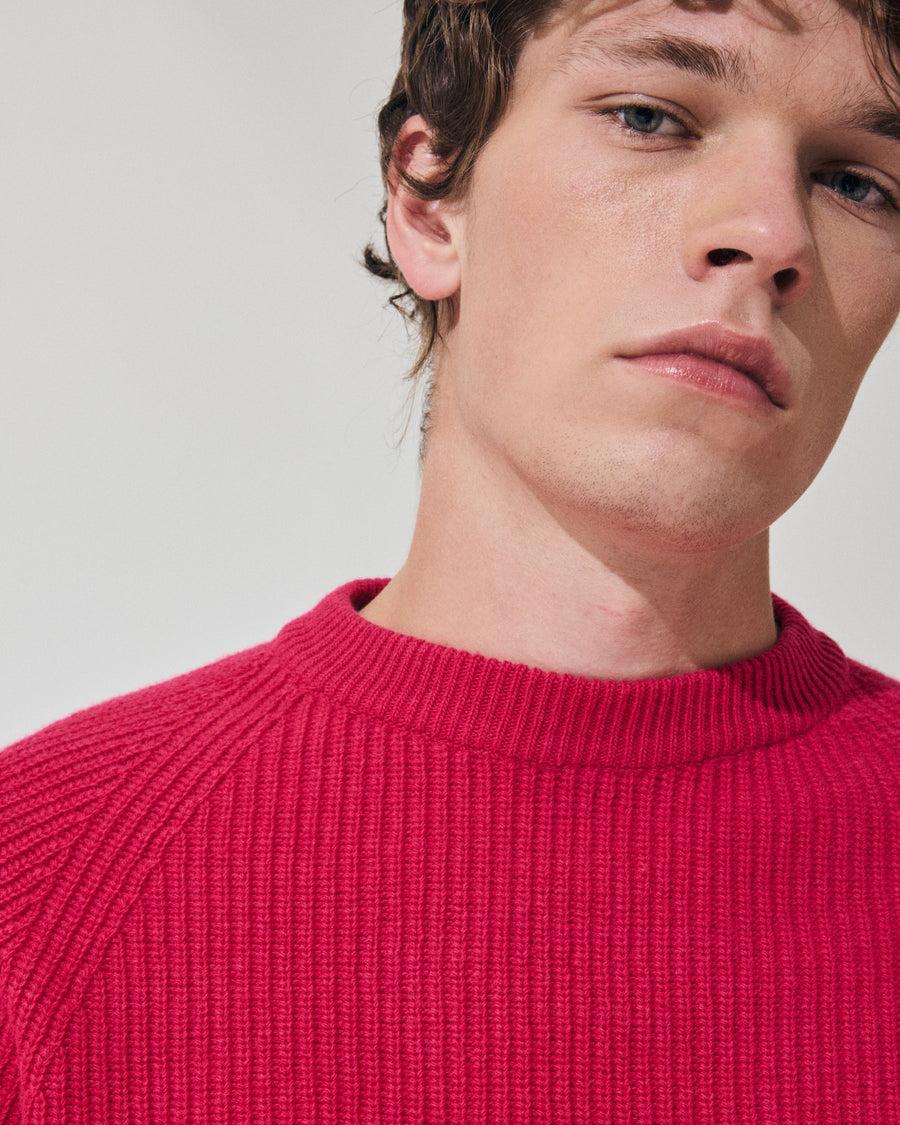 Scaglione ROUND NECK FISHERMAN MIX CASH FUXIA Shopping Online