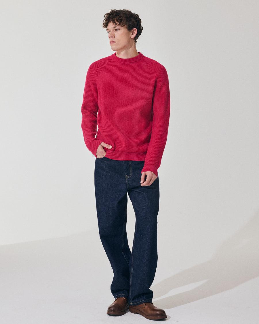 Scaglione ROUND NECK FISHERMAN MIX CASH FUXIA Shopping Online
