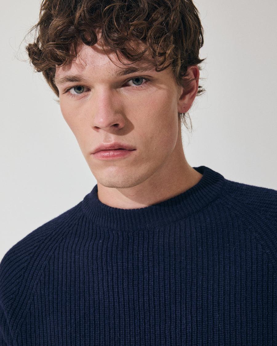 Scaglione ROUND NECK FISHERMAN MIX CASH NAVY Prezzo Ridotto