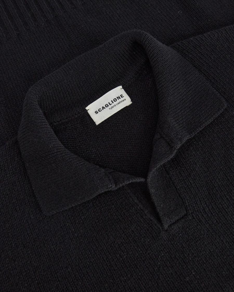 Scaglione OPEN POLO HYBRD CASHMERE BLACK Offerte
