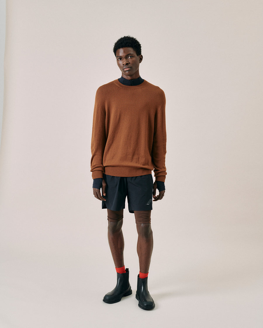 Scaglione ROUND NECK SEAMLESS MERINO RHUM Vendite Flash