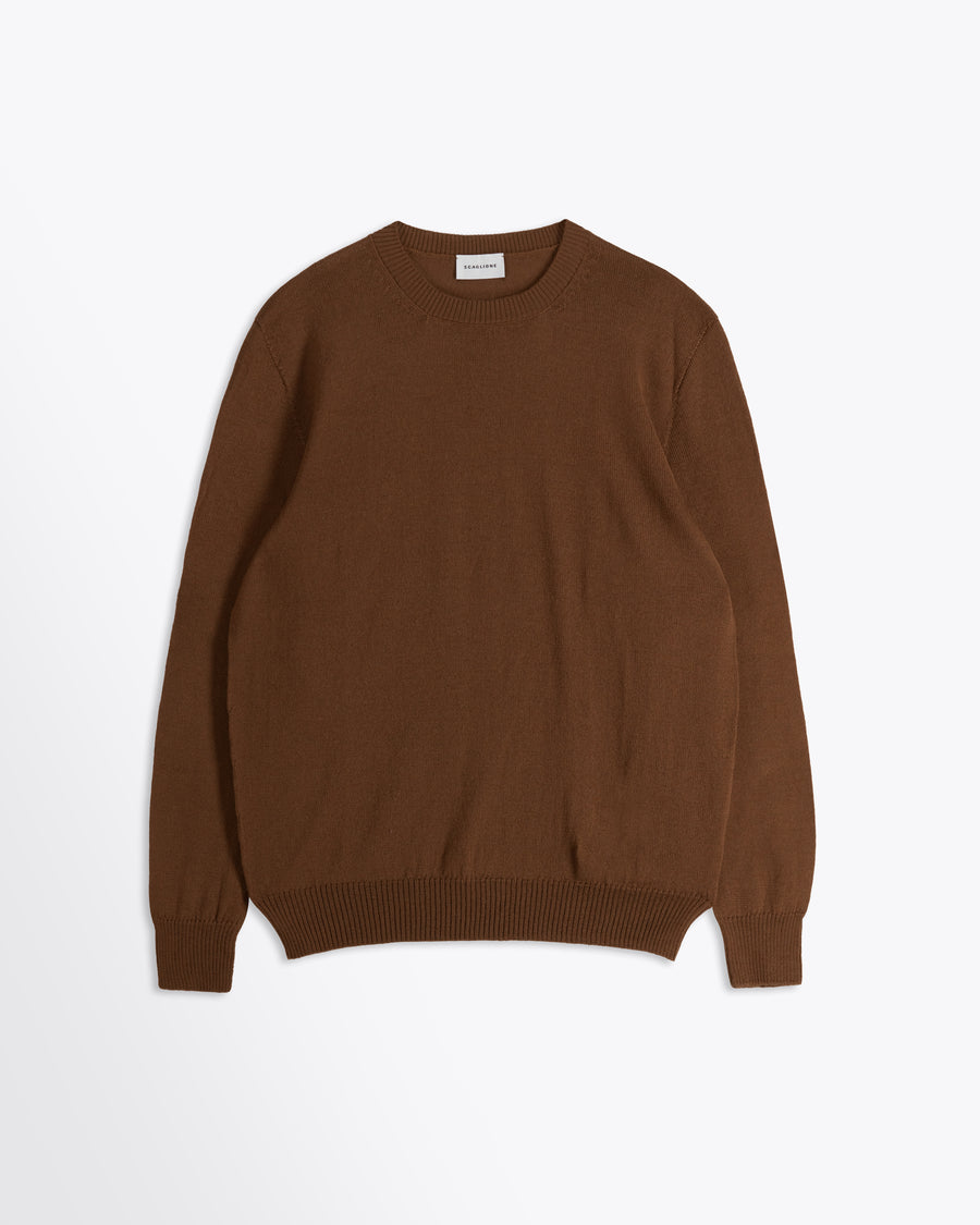 Scaglione ROUND NECK SEAMLESS MERINO RHUM Vendite Flash