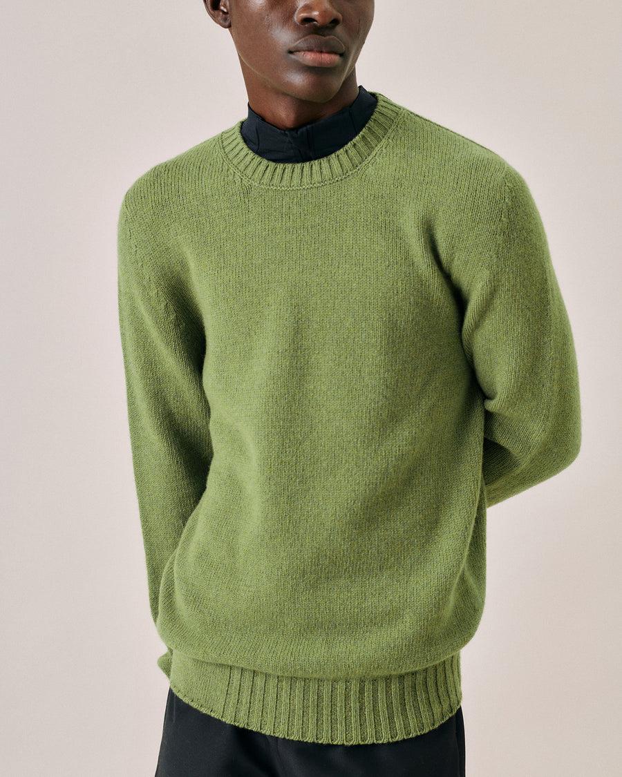 Scaglione ROUND NECK SOFT HYBRD CASHMERE CACTUS Negozi Online