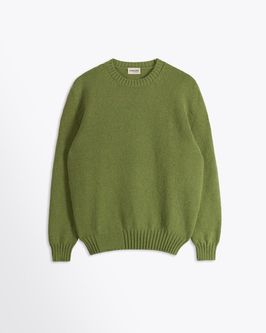 Scaglione ROUND NECK SOFT HYBRD CASHMERE CACTUS Negozi Online