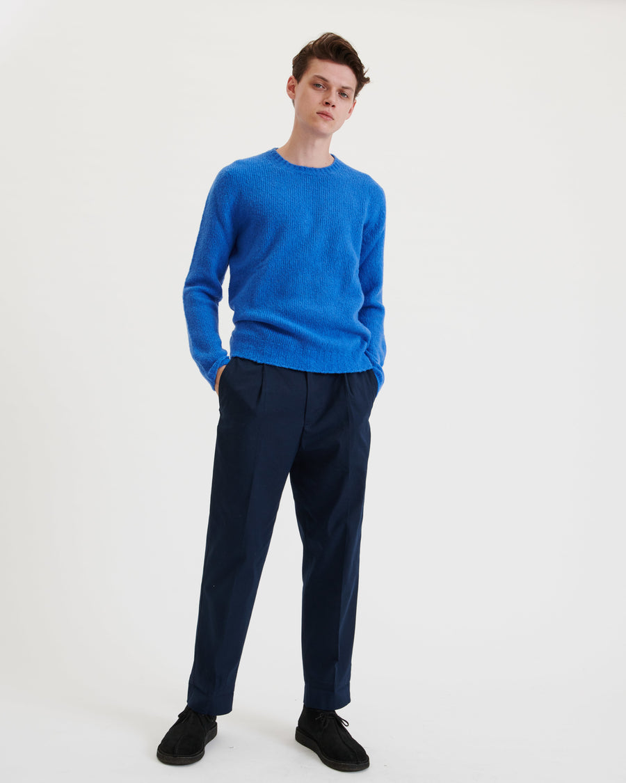 Scaglione ROUND NECK SEAMLESS PUFFED CASHMERE CORNFLOWER Promozione Limitata