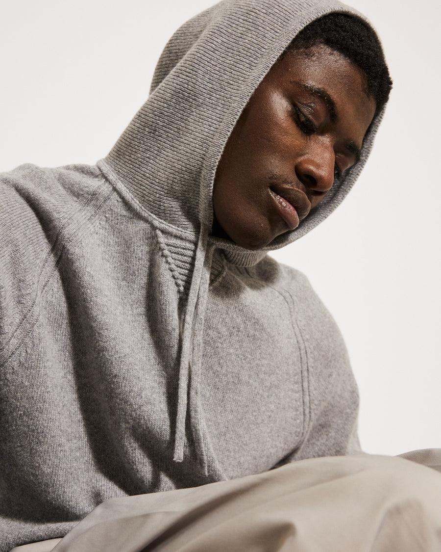 Scaglione HOODIE RAGLAN HYBRD CASHMERE GREY Fino Al -60%
