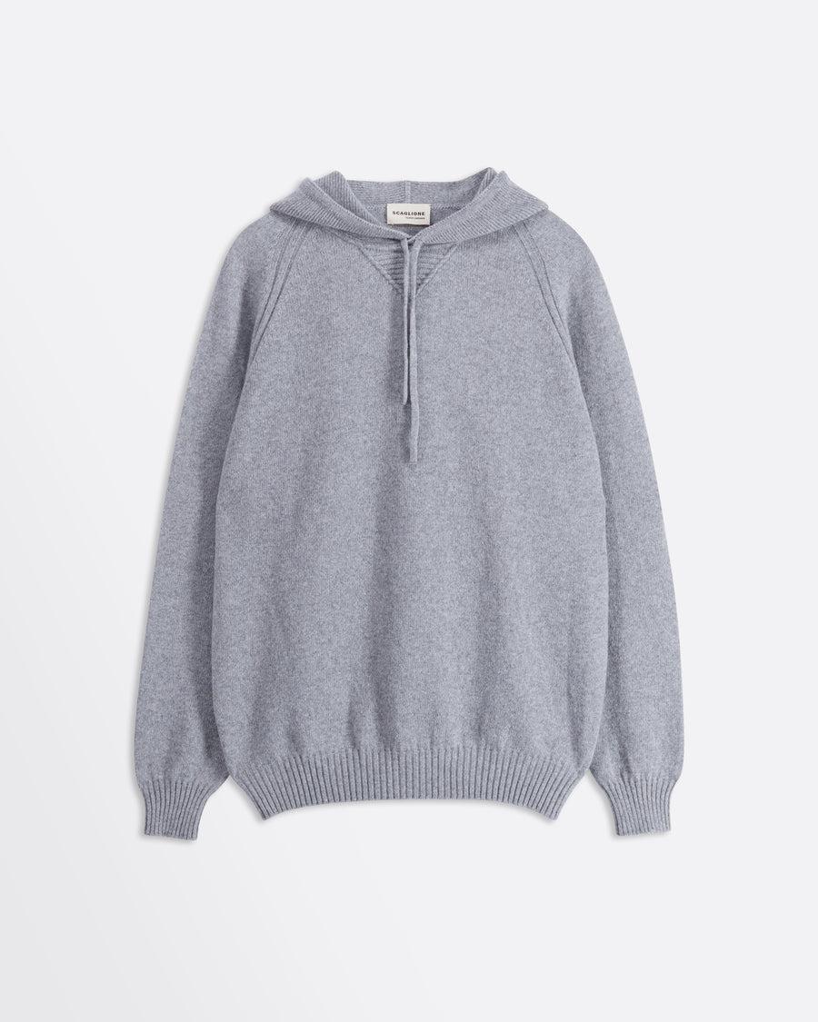 Scaglione HOODIE RAGLAN HYBRD CASHMERE GREY Fino Al -60%