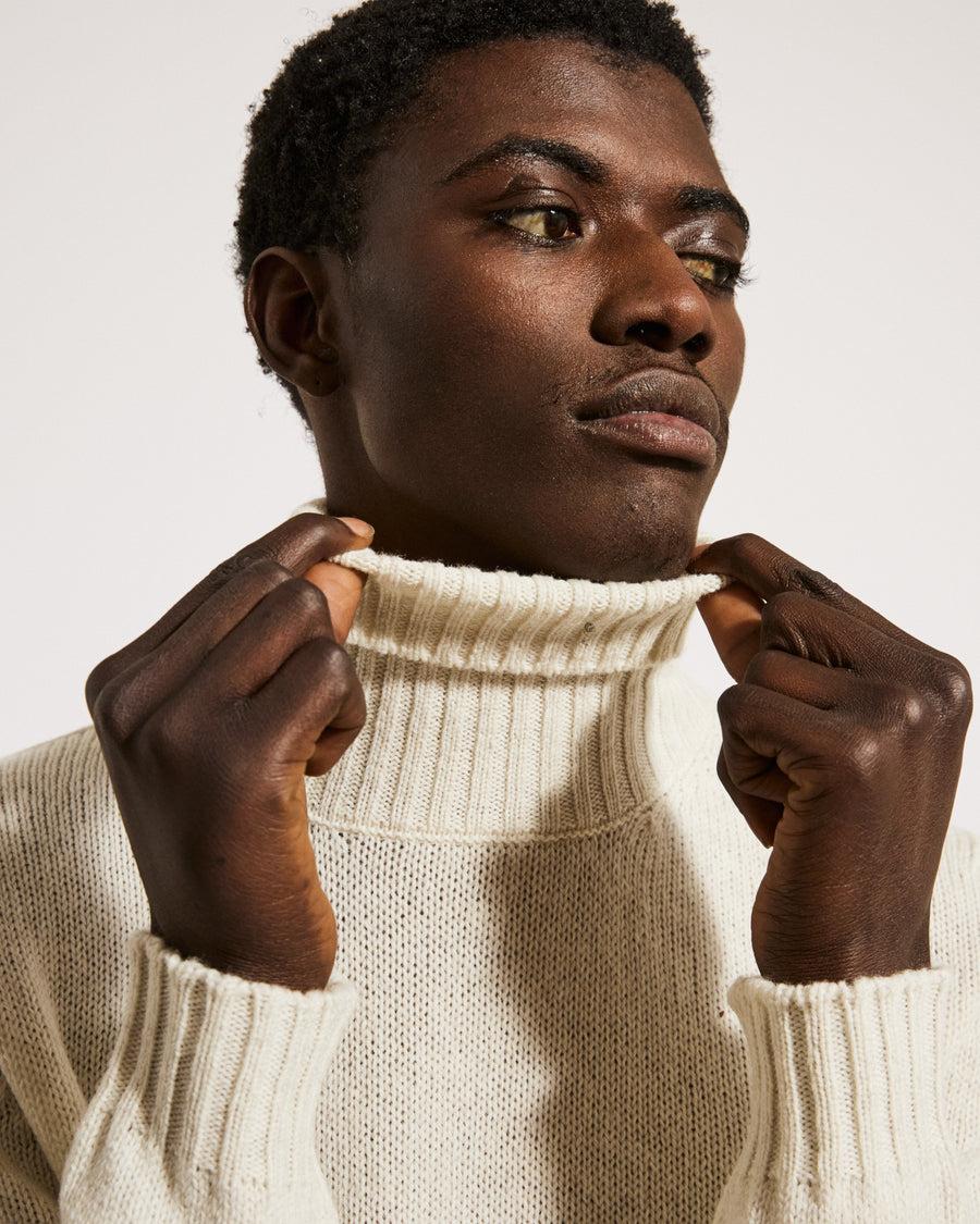 Scaglione TURTLE NECK SEAMLESS SOFTWOOL MILK Prezzo Ridotto