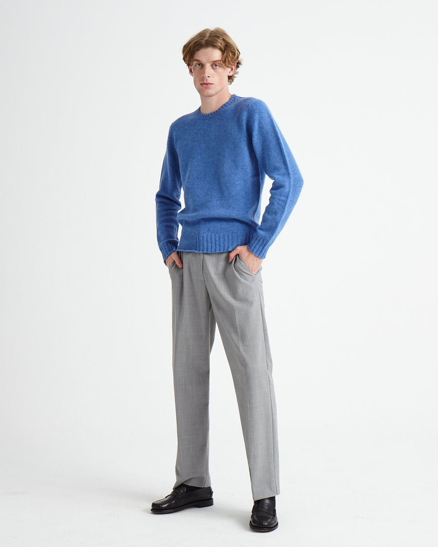 Scaglione ROUND NECK SEAMLESS SOFTWOOL CORNFLOWER Offerta